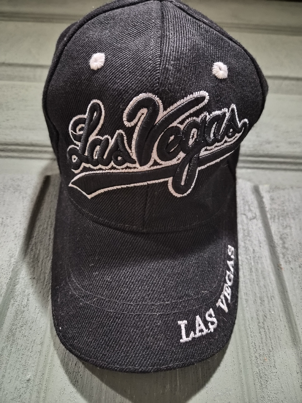 Las Vegas Black Embroidered Baseball Cap